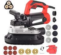 Electric Concrete Grinder, Handheld 6-Speed Surface Polishing Machine for Corners & Edges, Multifunctional Wall & Floor Sander with Vacuum Attachment