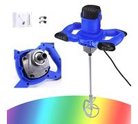Electric Concrete Paddle Mixer with 6 Variable Speeds,Corded Hand-Held Plaster Mixing Tool with Paint Stirrer M14 Mixing Paddle,for Mixing Cement and Paint, Mortar Concrete Mixer with Locking Button