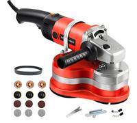 Electric Concrete Polisher Machine, 2800W Grinder with 4" Grinding Diameter and 3 Diamond Grinding Wheels for Polishing Stone and Concrete Surfaces