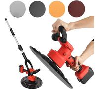 Electric Concrete Polishing Machine, 1680W Handheld Trowel, 200 RPM, 6 Speed Adjustable for Mortar Layer Construction, Includes Battery