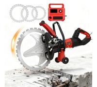 Electric Concrete Ring Saw, 9980W Handheld Cutter with 3 Blades Auto Water Pump, Wet Dust-Free Cutting, 90° No Dead Angle, 30-50cm Cutting Depth