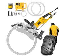 Electric Concrete Ring Saw with Brushless Motor, Water Fed Dust Suppression for Efficient Cutting of Concrete, Rebar, Bricks, and Marble, Includes Toolbox and Saw Blade