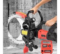 Electric Concrete Ring Saw with Water Fed Dust Suppression, 29cm Cutting Depth, 16" Diamond Blade for Granite, Porcelain, Wood, Concrete, Stone