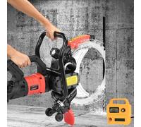 Electric Concrete Saw, 8980W Cutting Tool with 16 Inch Diamond Blades, Water Pump, Auxiliary Wheel, 29cm Depth of Cut for Construction Work
