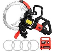 Electric Concrete Saw, 8980W Toroidal Ring Cutter with Titanium Blade and Water Supply for Dust Suppression, Ideal for Stone and Granite Cutting