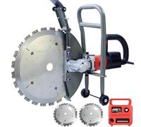 Electric Concrete Saw-Brushless Motor 410mm 5000w, with Water Pump/2saw Blades,Cuttingdepth 300mm, for Wet Cuts,Alloy with Diamond Particles,7800Rpm,Circulating Heat Dissipation
