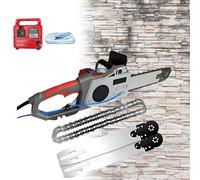 Electric Concrete Saw, Handheld Wall Cutting Machine with Water Fed Dust Suppression, Industrial Diamond Chain Cutter for Concrete, Depth 35cm/48cm