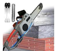 Electric Concrete Saw with Water Fed Dust Suppression, 2 Diamond Chains for Cutting Concrete, Stone, Granite, Porcelain, and Wood