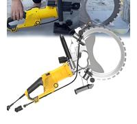 Electric Concrete Saw with Water Pump - Professional Cutting Machine for Horizontal/Vertical Wall Grooves, 5000W Power, 2200 RPM for Concrete & Stone