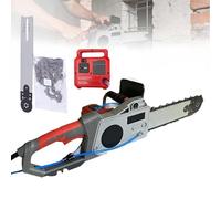 Electric Concrete Saw with Water Supply,6500W Handheld Chain Saw Wall Cutter,19" Cutting Depth,6000 RPM Diamond Chain,D-ust-Free Water Fed Suppression for Reinforced Concrete,Stone(35cm,1*Blade)