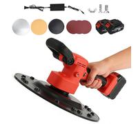 Electric Concrete Trowel,1680W Cordless Wall Smoothing Polisher with 6 Variable Speed, for Concrete/Cement/Mortar, 2 Lithium Battery, Wall Polishing Machine & Plastering 2battery
