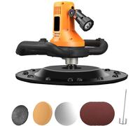 Electric Concrete Trowel Machine, 2880W Polishing and Smoothing Tool with Speed Control, LED Light, and Stirring Rod for Even Cement and Putty Mixing