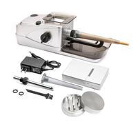 Electric Cone Rolling Machine Set - Manual Herb Grinder, Pre-Roll Holder Case, Grinds, Fills & Packs King Size Cones