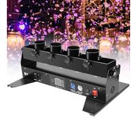 Electric Confetti Cannon Machine - 4-Shot Confetti Launcher for Parties, Weddings, Concerts, Portable DJ Machine for Special Events