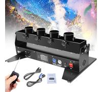 Electric Confetti Cannon Machine with Remote Control, Spray Distance: 8-10 Meters, Adjustable Angle, for DJ, Party, Club, Wedding, Stage, Concert, Event, Show(4Shots)