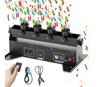 Electric Confetti Cannon, Remote & DMX Control, Digital Confetti Shooter with Remote Control for DJ Party Wedding Stage Concert Event