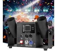 Electric Confetti Launcher - Portable 2-Shot Confetti Machine for Stage and Weddings - Professional DJ Confetti Cannon with DMX and Remote Control