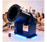 Electric Confetti Machine 1500W with LED Lights and Remote Control, 4-5m Confetti Cannon for Parties, Birthdays, Weddings, and Stage Shows