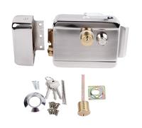 Electric Control Doorbell Intercom Door Lock, Dual Head Double Lock Security System, 12V Electronic Door Lock with Wire Drawing Technology for Home and Rental Houses, Durable Iron