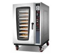 Electric convection oven with large capacity rotating rack for even cooking and better browning, perfect for cake and bakery use