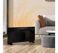 HOMCOM 2000W Electric Convector Heater with Adjustable Thermostat and Timer Black, none