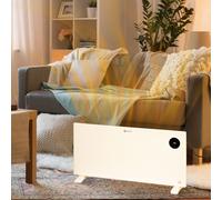 Electric Convector Heater, Quiet Space Heater with LED Display, White HOMCOM White One Size