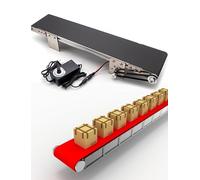 Electric Conveyor Belt - AC100-240V Metal Desktop Assembly Line for Educational Experiments - Perfect Teaching Equipment for Students' Friction Projects and STEM Learning