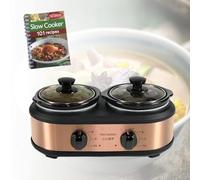 Electric Cooking Utensil Detachable Pot Dishwasher Safe 1.2L*2 Large Capacity Ceramic Pots with Recipe Book Uniform Heating