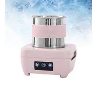 Electric Cooling Cup,Drink Cooler,Instant Beverage Chiller,Coffee Warmer Plate,Electric Cup Tray Accessory with Aluminum Mug for Water, Milk, Wine, Cola, Beer, Canned Drinks Travel pink