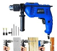 Electric Corded Impact Drill 850W Hammer Drill Variable Speed 0-3000 RPM Hammer and Drill 2-in-1 Function with Rotating Handle Drilling for Concrete, Wood, Steel, Stones, Glass