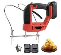 Electric Cordless Beehive Frame Shaker | Rechargeable Handheld Bee Remover | 4-Gear Speed Adjustment incl. Storage Case, Batteries | for Efficient Swarm Clearance (Red, 2 Battery)
