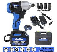 Electric Cordless Brushless Impact Wrench, 18V, Speed & Direction Control Design, 420NM High Torque 1/2" Impact Wrench Kit with 2 Li-Ion Battery, 4 Impact Sockets & Charger & Power Tool Bag