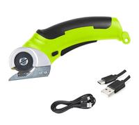 Electric Cordless Cloth Cutter with Cutting Blades, Portable Fabric Scissor Cutting Machine Working with Safety Lock, Handheld Trimmer for Paperboard, Fabric, Carpet, Leather, Sponge, Rugs
