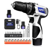 Electric Cordless Drill Screwdriver Combi Driver Drills 16.8V Power Tool, Fast Charger, 26PCS Accessories, with Rechargeable 1500 mAh 2PCS Batteries