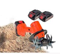 Electric Cordless Garden Rotavator with Rechargeable Lithium Battery, 10cm Tilling Width and Working Depth, Ideal for Farm, Yard, and Lawn