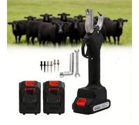 Electric Cordless Livestock Ear Tagging Tool Portable Ear Tag Plier for Cattle Cow Pig Sheep Fast Painless Marking of Animals(Black)
