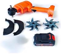 Electric Cordless Rototiller Cultivator with 2 x 1500mAh Batteries, 10cm Tilling Width, 10cm Working Depth for Lawn Soil Cultivation and Weeding