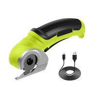 Electric Cordless Scissor,Rechargeable Sturdy Cardboard Cutter Tool with Safety Lock Power Rotary Cutter for Leather Carpet Plastic Cutting Ideal for Crafts, Dressmaking & Breaking Down Boxes (Blue)