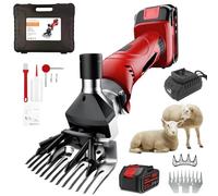 Electric Cordless Sheep Shears, 500W Power with 6 Speed Gears and Spare Blades for Efficient Wool Shearing on Farms