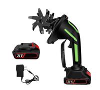 Electric Cordless Tiller Cultivator, Mini Garden Rotavator with Rechargeable Lithium Battery, 10cm Tilling Width, Handheld Soil Tiller for Farm, Yard, Lawn