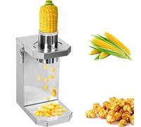 Electric Corn Peeler & Kernel Stripper, Stainless Steel Corn Thresher, 40W, Detachable Chute, Labor-Saving Tool for Home Kitchen & Small Business