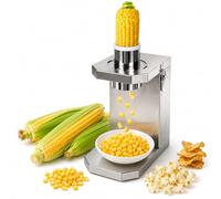 Electric Corn Peeler Machine, Stainless Steel Kernel Remover with Detachable Cutter for Easy Kitchen Food Prep, Automatic Corn Cob Stripping Tool