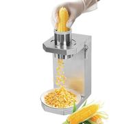 Electric Corn Stripper, 40W Stainless Steel Automatic Thresher, Removable Blade, Efficient Peeler for Restaurants and Kitchens, 20S Commercial Use