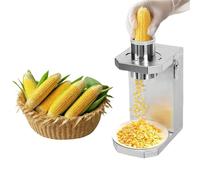 Electric Corn Stripper, Corn Cutter Peeler for Corn on the Cob, Stainless Steel Corn Thresher Machine with 6.5cm Feed Inlet, Removable Blade, for Fresh and Cooked Corn