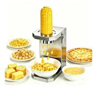 Electric Corn Thresher, Stainless Steel Automatic Corn Stripping Machine, Household Corn Kernel Remover Tool for Fresh & Cooked Corn, Kitchen and Commercial Corn Peeler