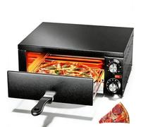 Electric Countertop Pizza Oven - Commercial & Home Pizza Maker Machine with Timer, Stainless Steel Indoor Pizza Cooker
