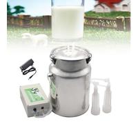 Electric Cow/Goat Milking Machine Kit for Sheep Portable Electric Milker Milking,with Auto Stop Check Valve Goat Milker Machine,Automatic Pulsation Vacuum Milker