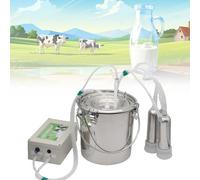 Electric Cow/Goat Milking Machine Kit for Sheep Portable Electric Milker Milking,with Auto Stop Check Valve Goat Milker Machine,Automatic Pulsation Vacuum Milker