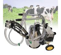 Electric Cows Sheeps Milking Machine, Stainless Steel Bottle Manual Milking Machine, Effort Saving Control Portable Goat Milking Supplies with Non-slip Handle, for Milk Plant Farm (220V)