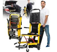Electric Crawler Stair Climber, Foldable & Lightweight Stair Climbing Wheelchair Power Crawler Elderly Stair Chair, Stair Lift Chair, Up and Down Stairs, Load 160 kg (Yellow)